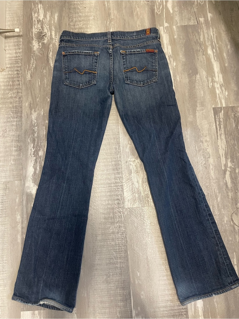 7 For All Mankind Women's Dark Indigo Flare Jeans
